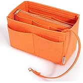 Vercord Felt Organizer Insert For Purse Handbag Tote Bag In Bag Inside Shaper Divider Neo Orange X-Large