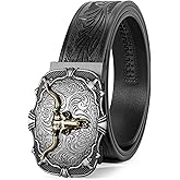 SANSTHS Ratchet Cowboy Belt, Western Ratchet Belts for Men Ratchet Western Belt with Automatic Cowboy Buckle