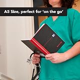 Black n Red Oxford A5 Notebook Hardback 192 Pages Lined Single view 4