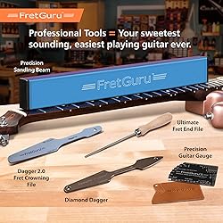 FretGuru Guitar Fret Crowning File - Dual Sided
