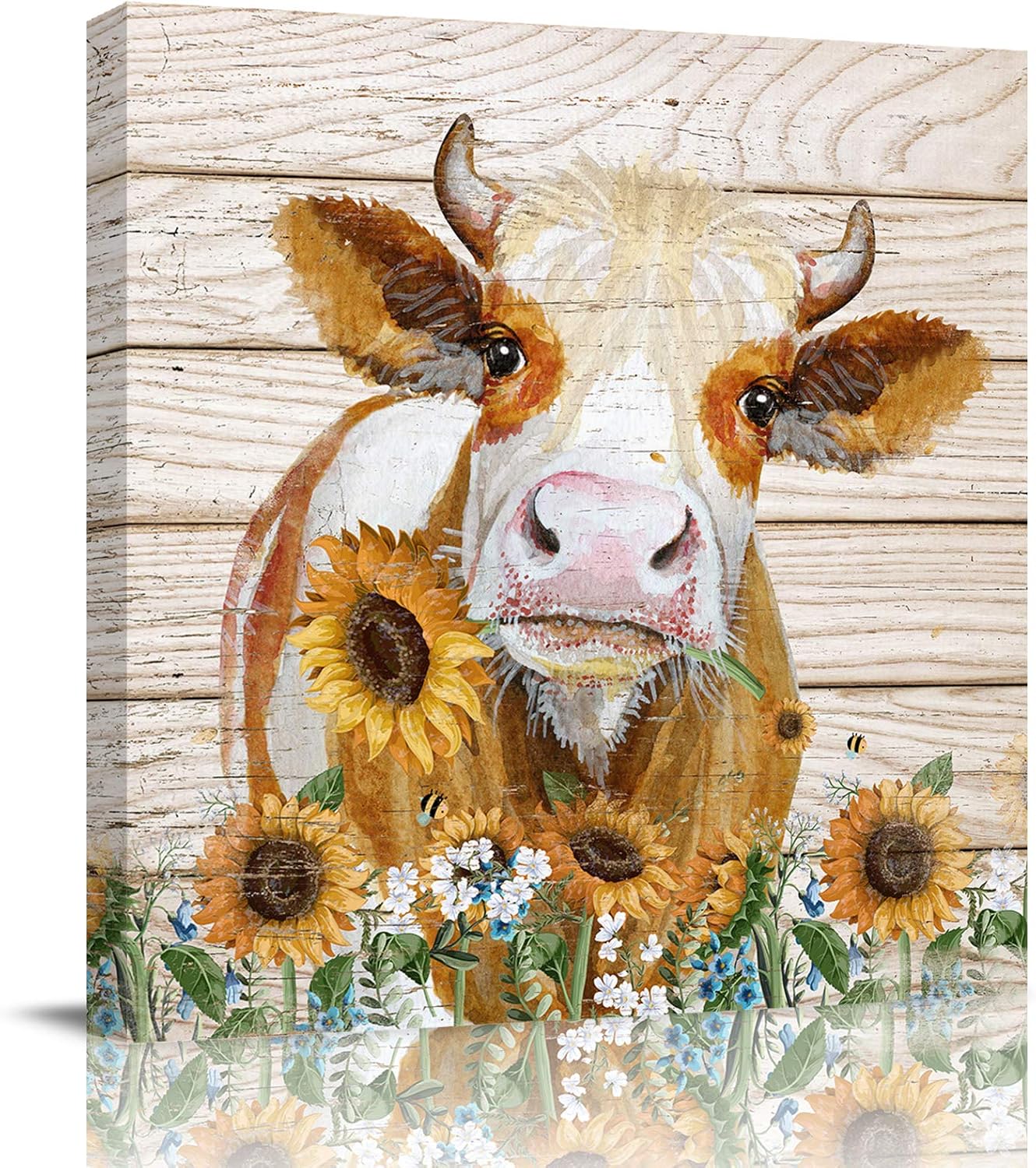 Amazon.com: Farm Animal Canvas Print Wall Painting, Framed Decorative