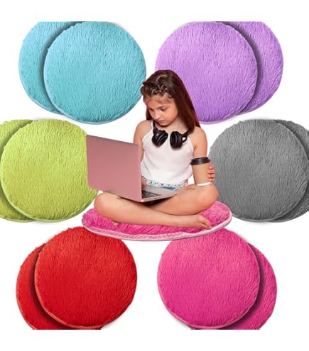 Tinideya 8 Pcs Classroom Carpet Kids Rug 15 X 15 Inch Back To School Supplies Round