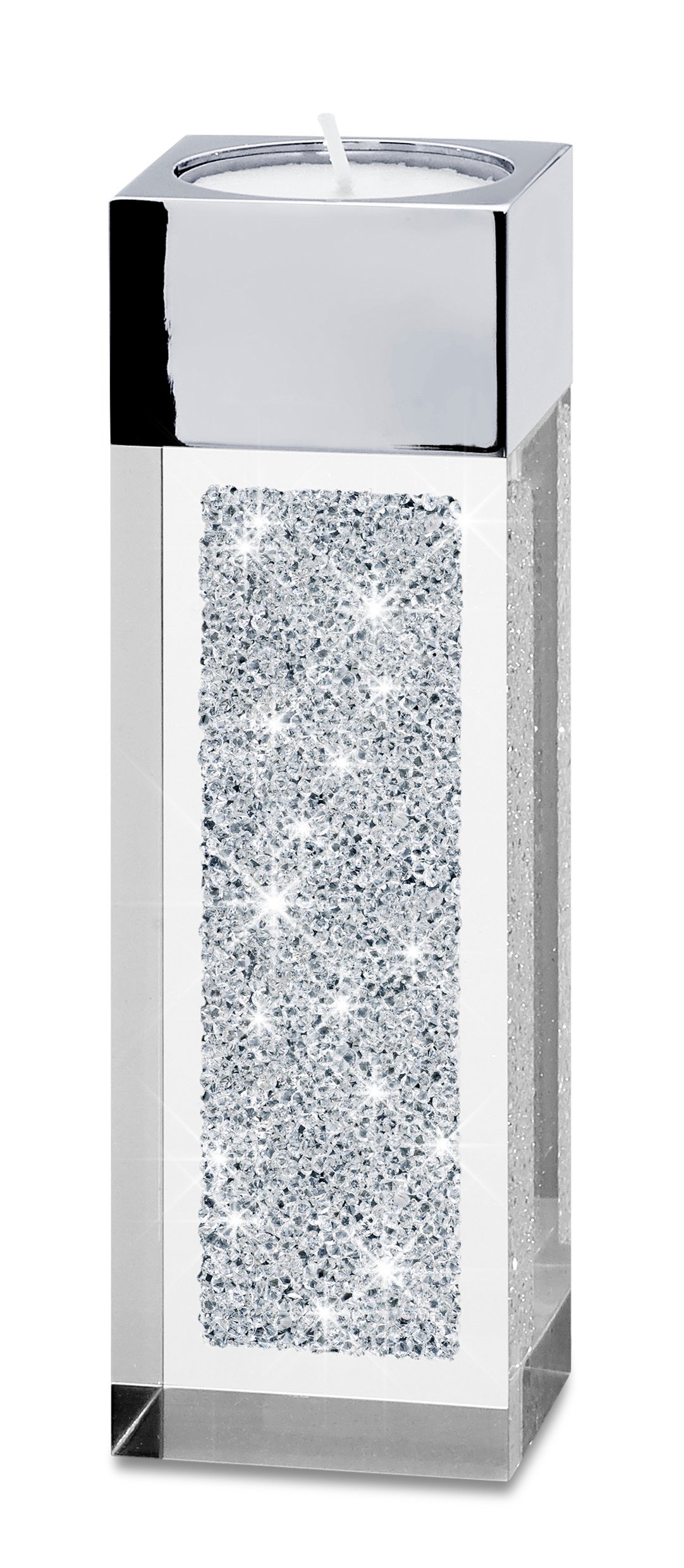 Modern Tealight Holder Pylon Small/Embellished crystals/Special Table Decoration