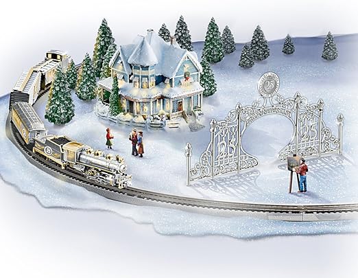 hawthorne village thomas kinkade christmas train set