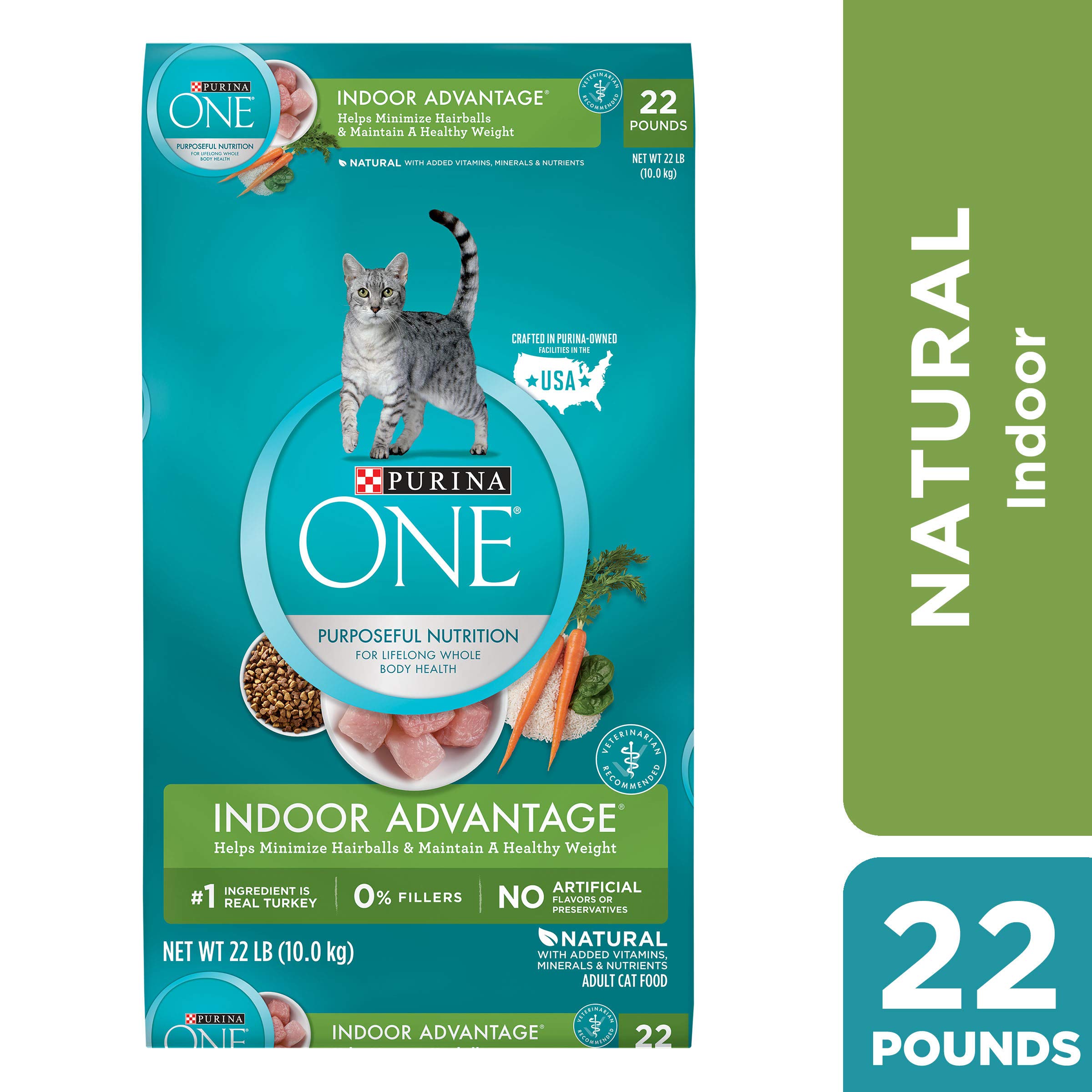 Purina ONE Hairball, Weight Control, Indoor, Natural Dry Cat Food