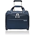 Briggs & Riley 2-Wheel Cabin Bag - Carry On Luggage for Travel, Suitcases with Wheels, Softside Rolling Bag for Men & Women, Interlocking Handle, Self-Repairing Zipper - Baseline Collection, Navy