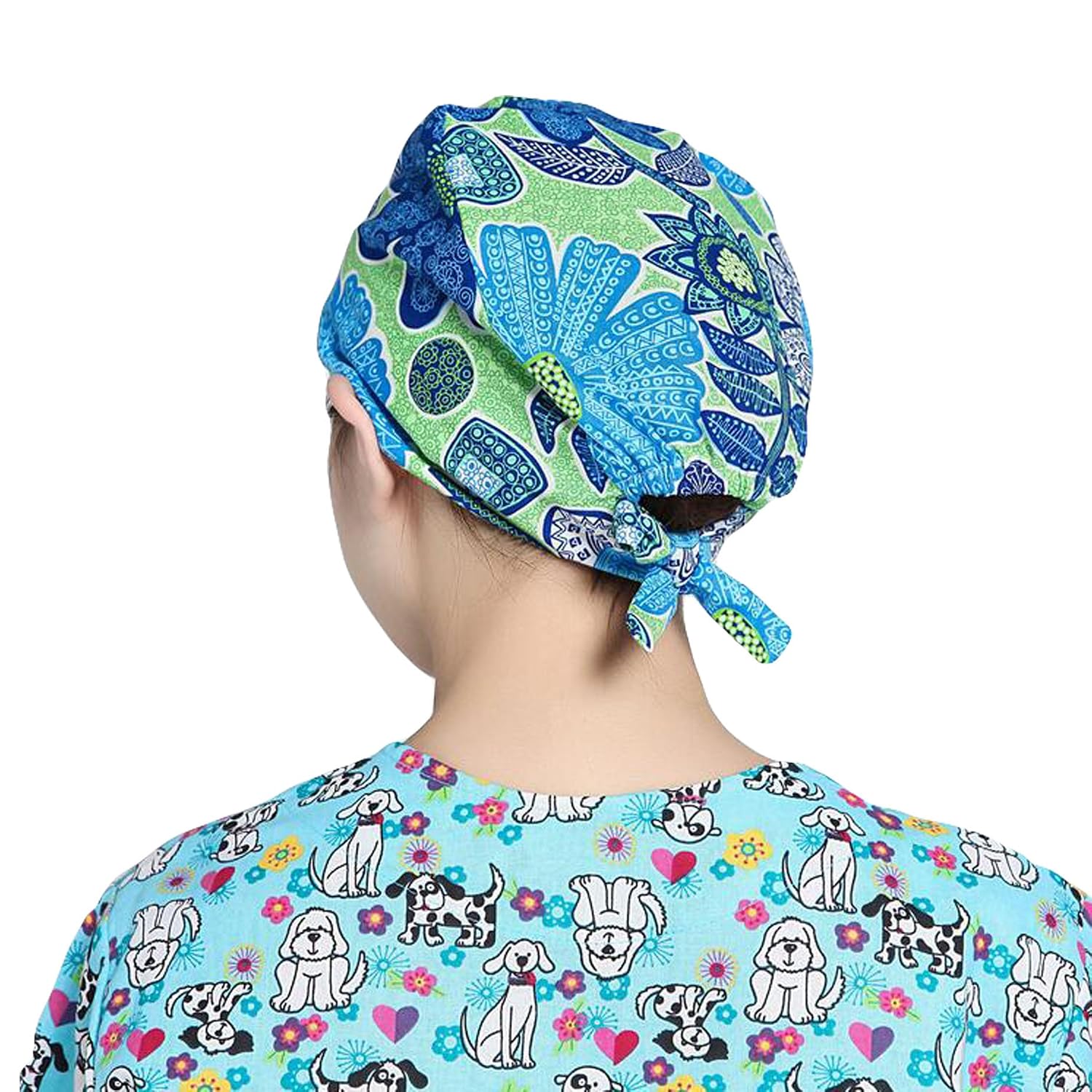 Bouffant Scrub Cap Pattern Beard Style Corner