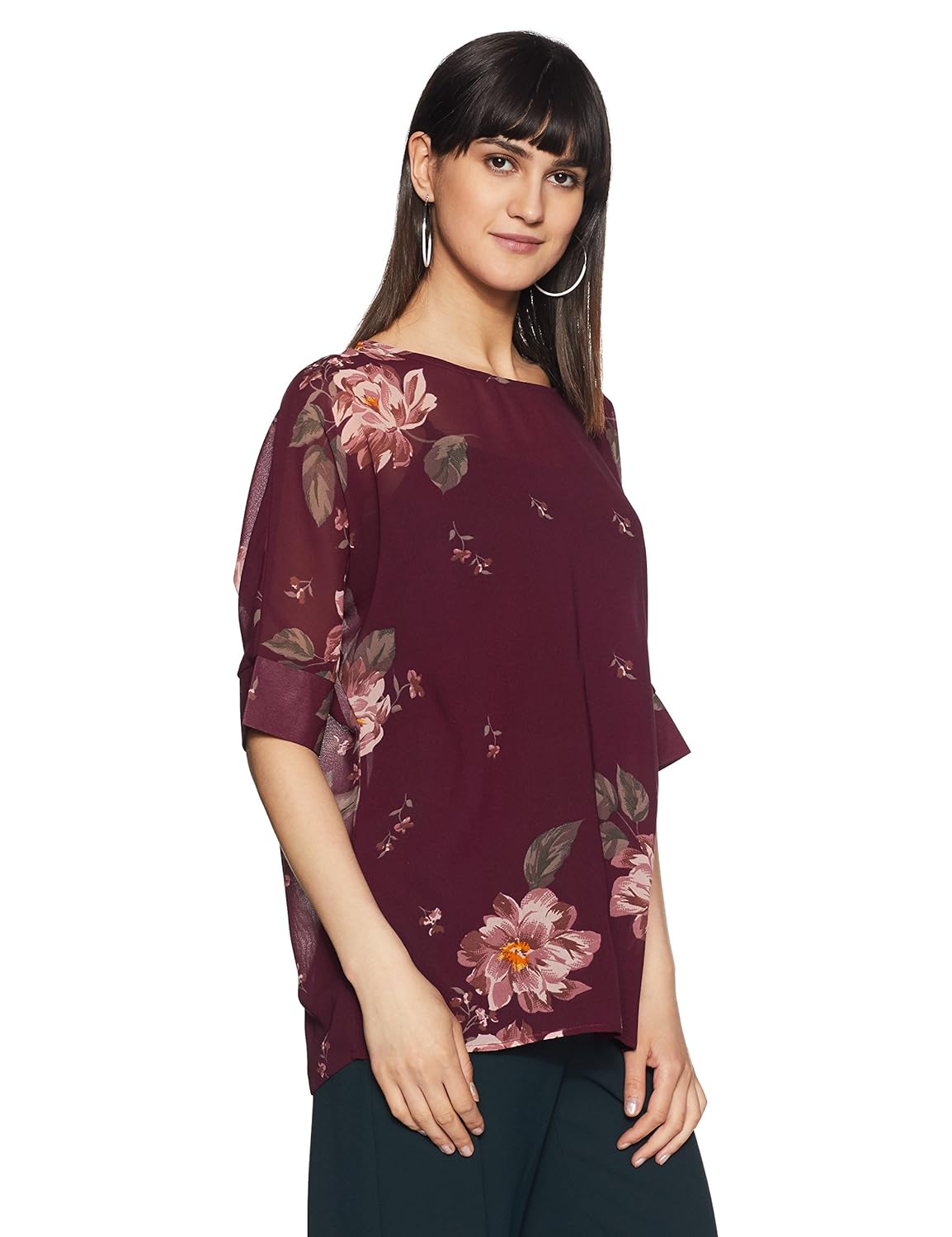 styleville.in women's floral regular fit top