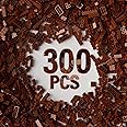 300 Piece Brown Bricks Bulk Assortment Pack, Brown Brick Accessories for Building with 12 Size, Compatible with Lego Parts and Pieces(Color: Brown)