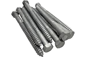DECOREX HARDWARE 1/2" x 6" Lag Bolt Screws | Hex Head | Hot Dip Galvanized | 10pcs Box