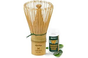 APRIKALIFE Aprika Life Matcha Whisk – 100 Prong Bamboo Chasen | Traditional Japanese Tea Whisk for Matcha Powder, Ceremonial Tea & Lattes | Durable Handcrafted Bamboo Whisk for Authentic Matcha Preparation