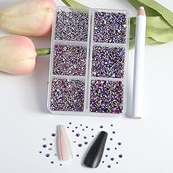 Beadsland 7200pcs Flatback Rhinestones,Purple