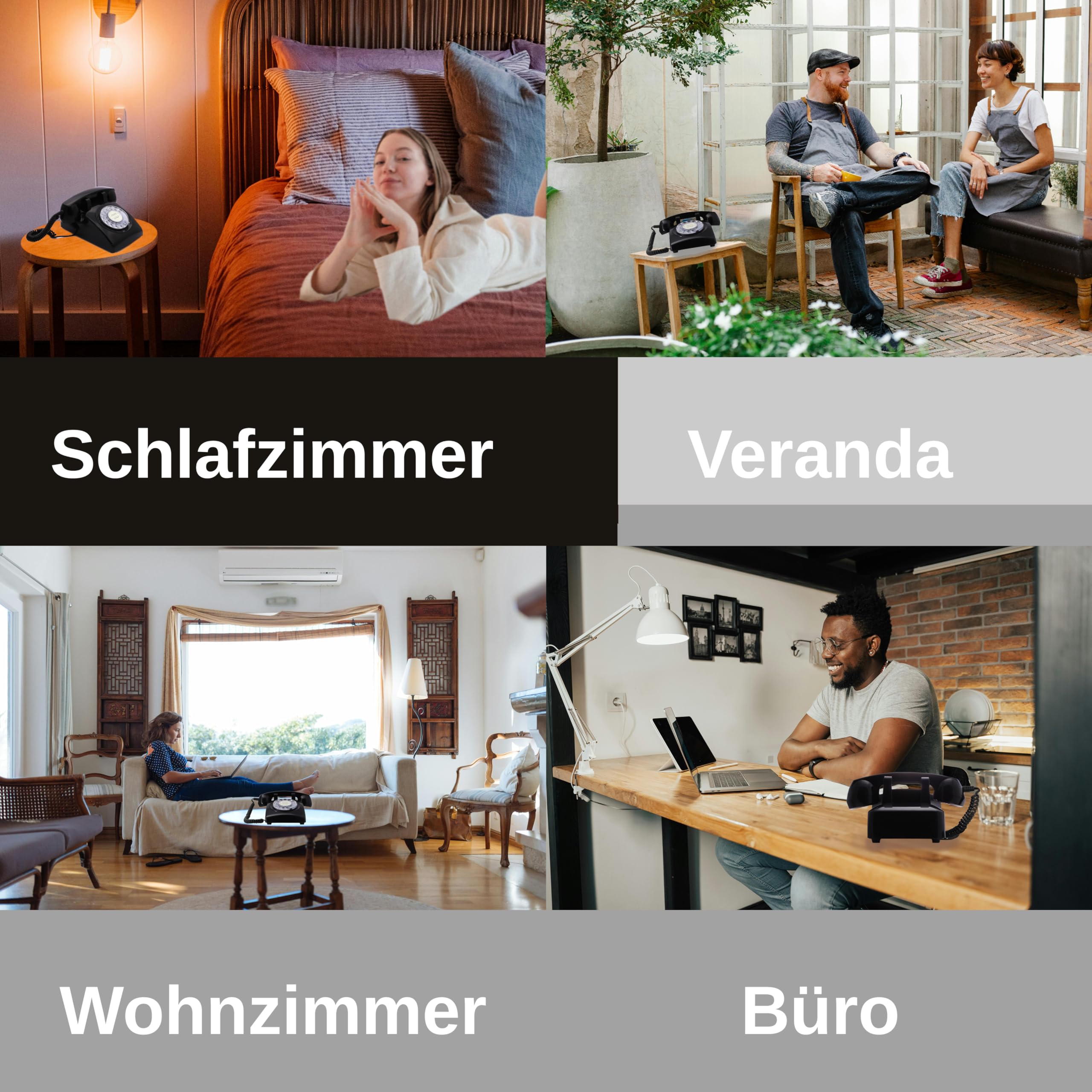 Opis 60s Cable Retro Telephones Separated