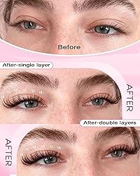 Brown Lash Clusters Natural For Soft Glam 300Pcs