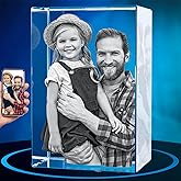 ArtPix 3D Crystal Photo, Personalized Gifts for Women, Wife, Her, Him, Men, Husband, Grandma, Great Customized Gift With Your Own Photo, Custom Glass 3D Laser Etched Picture Wedding