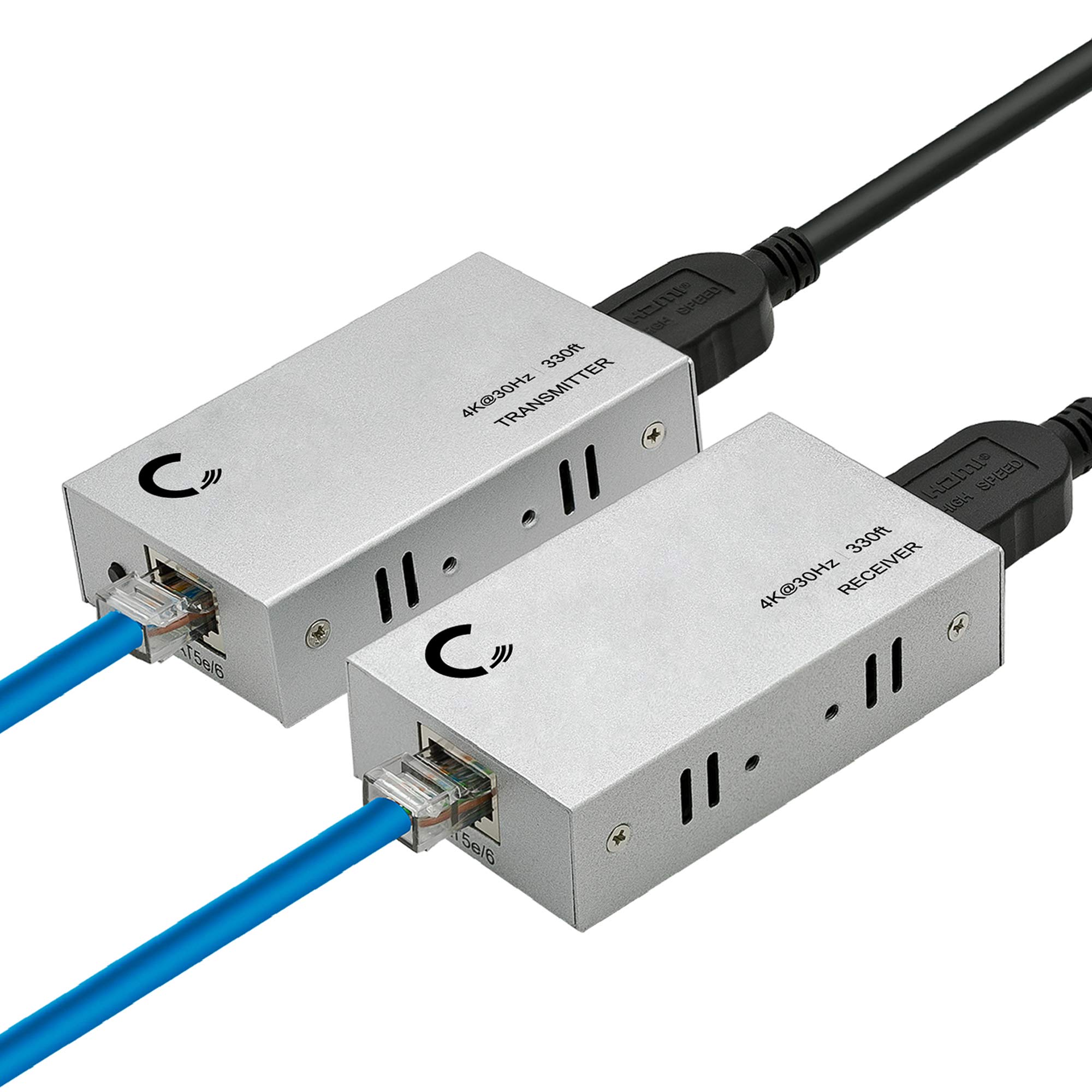 Photo 1 of Expert Connect | 4K 330ft HDMI Extender Over Cat5e / Cat6 / Cat7 Ethernet Cable, 1080p, 3D