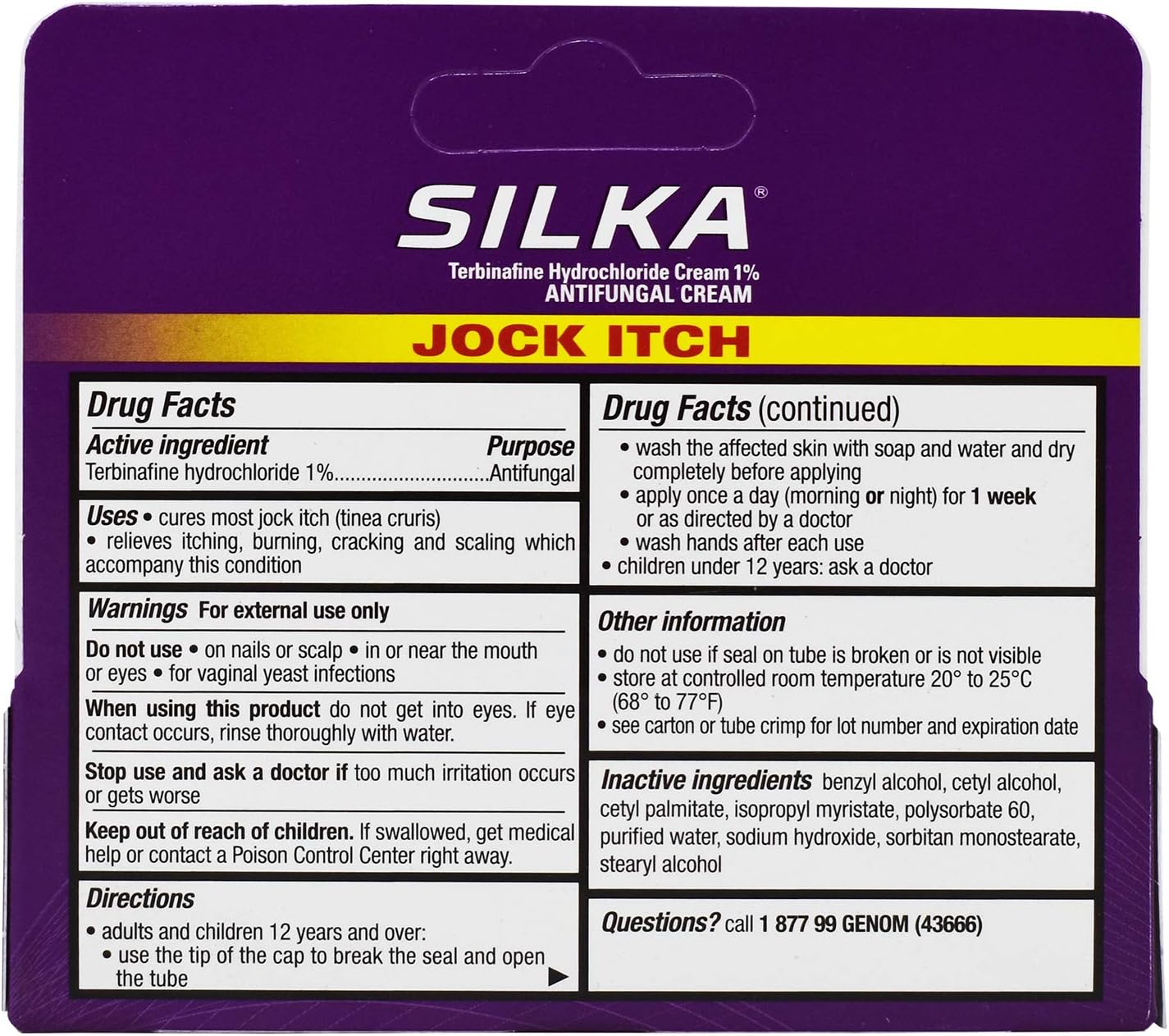 Silka Antifungal Jock Itch Cream 0.5oz: Health & Personal Care