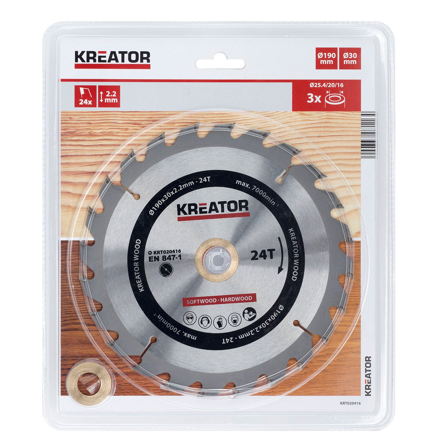 KREATOR KRT020416 Wooden Saw Disc 190mm24d