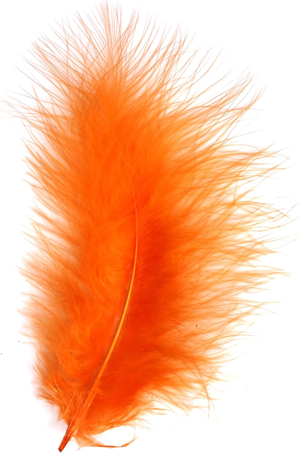 Marabou Feathers 20 Per Pack 813 cm Fluffy & Soft 26 Colours (Orange 20 Pack) Amazon