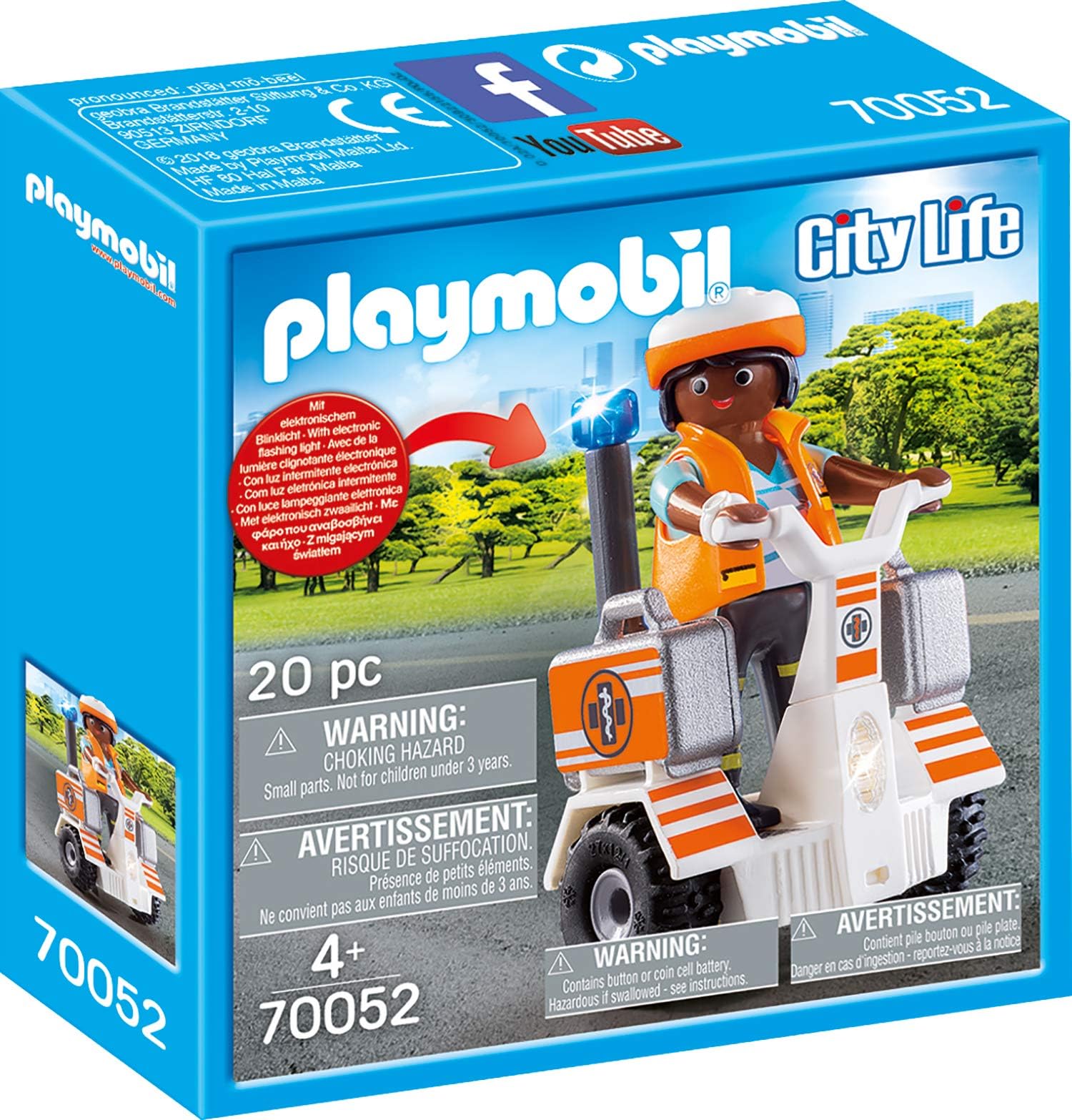 Playmobil70052 City Life Rescue Balance Racer, Fun Imaginative Role-Play, PlaySets Suitable for Children Ages 4+