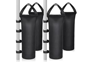AIMOSEN 4 Packs Sandbags Weight Bags, 112 LBS Large Sandbags for weight, Cylindrical Heavy Duty Sand Bags for Beach Canopy, Pop Up Tent, RV Awning, Picnic Table, Umbrella Base, Gazebos, Trampoline Stakes