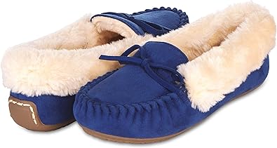 memory foam moccasin slippers womens