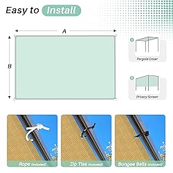 SunnyRoyal 17'x35' Sun Shade Sail Straight Edge
