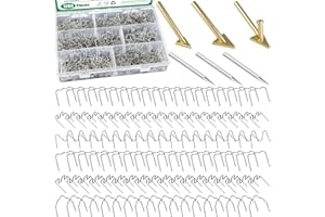 Yauhar 1206PCS Plastic Welding Kit with Storage Box, 0.6mm 0.8mm Hot Staples, Soldering Iron Gun Tips and Triangular Copper H