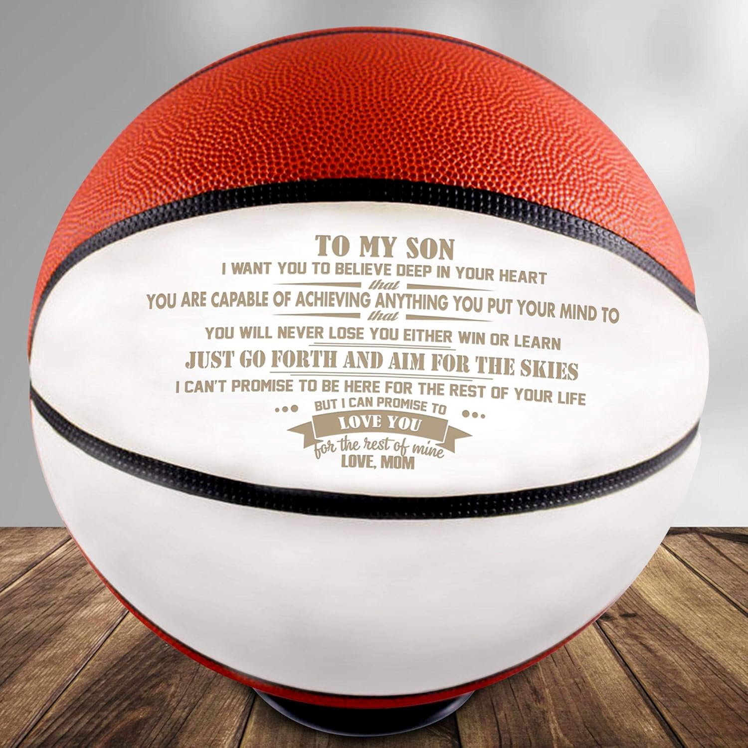 Amazon Com Familyloves To My Son I Want You To Believe Deep In Your Heart That Love Mom Basketball Sports Outdoors