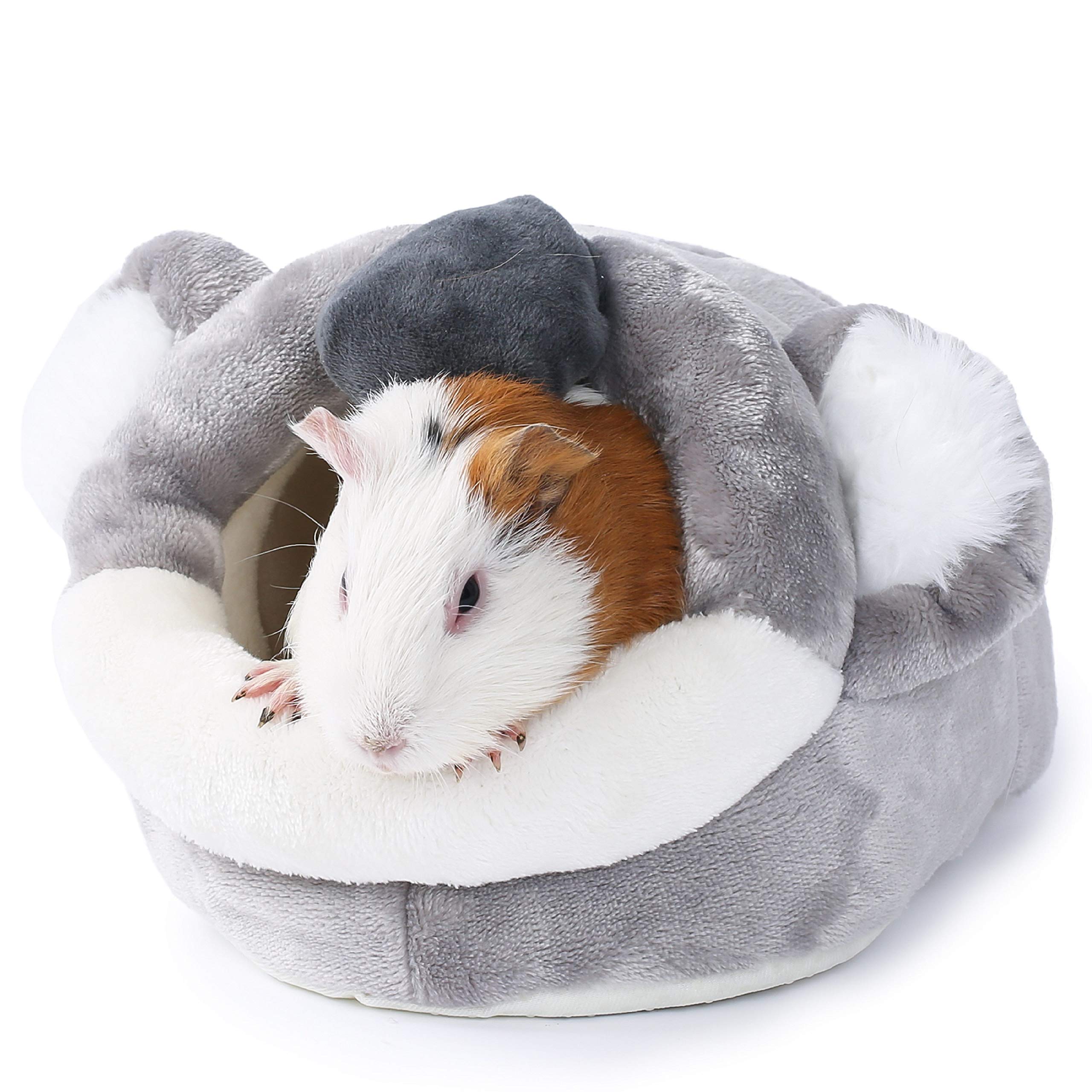 JanYoo Hamster Guinea Pig Supplies Bed Accessories House Hedgehog Cage Supplies Chinchilla Ferret Rat Gerbil (S,Koala)