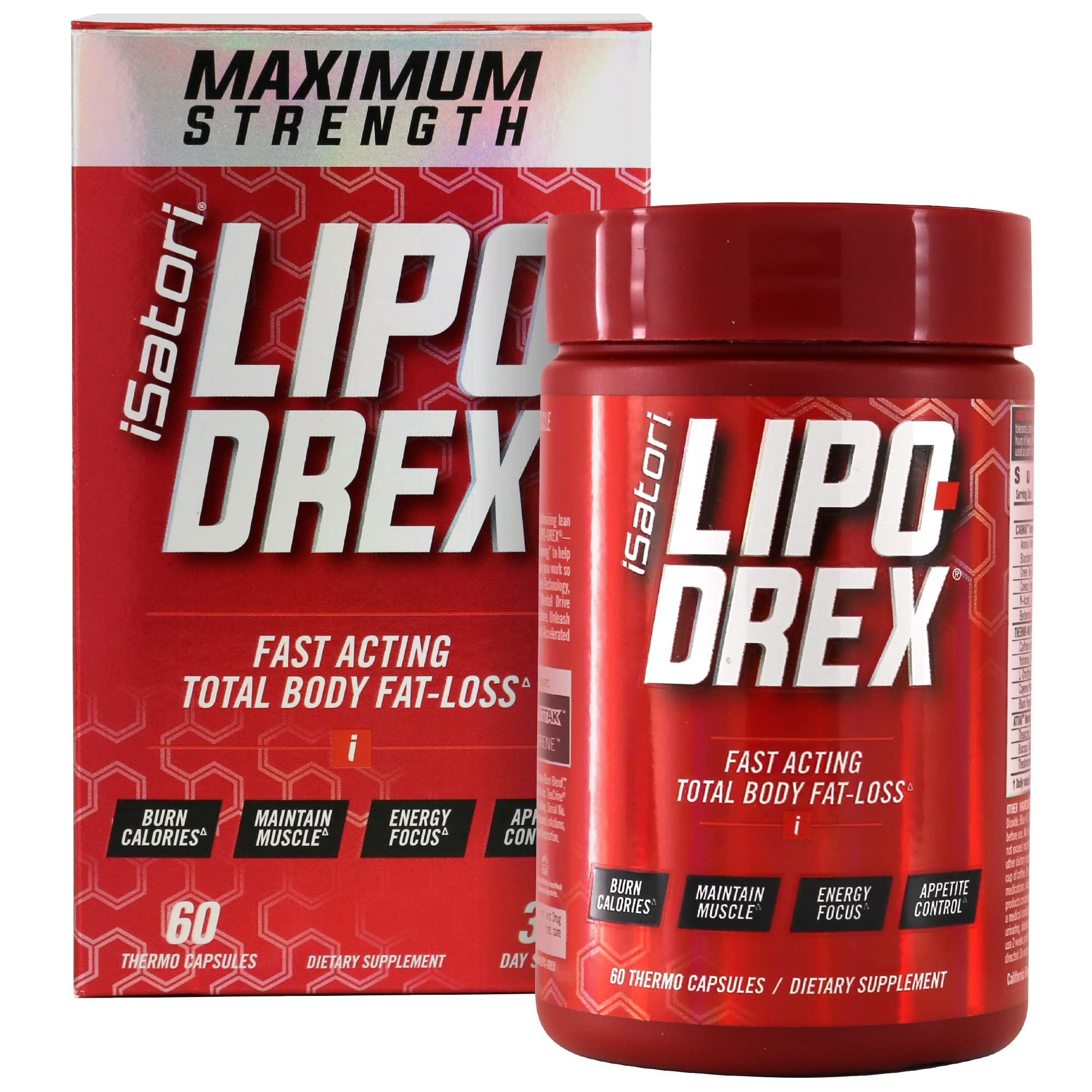 iSatori Lipo-Drex Fat Loss Thermogenic Formula-Fast Acting Weight Loss-Appetite Suppressant (60 Capsules) Ultra CLA + Omega (90 Softgels)