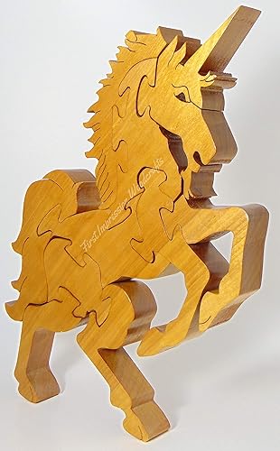 wooden unicorn puzzle