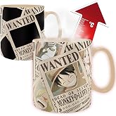 ABYSTYLE One Piece Wanted Heat Change Mug 16 Fl Oz Anime Manga Drinkware Home &amp; Kitchen Merch Gift (ABYPCK203_US)