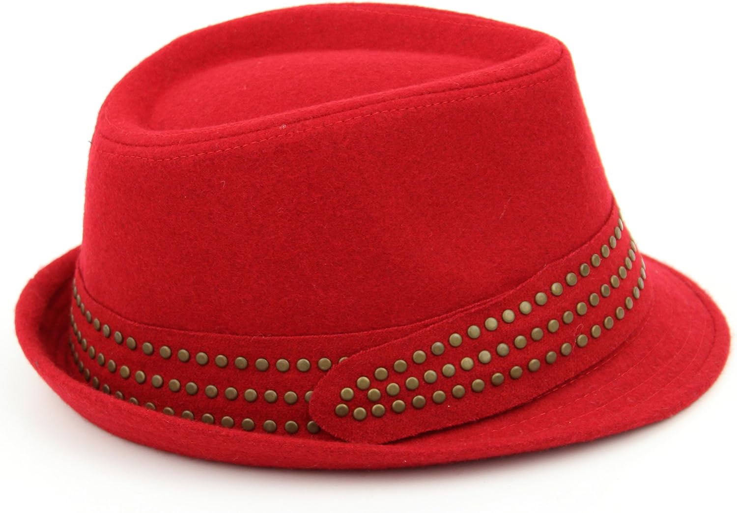 ladies red trilby hats