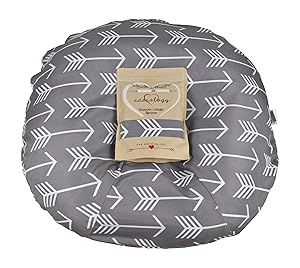 Adorology Newborn Lounger Slipcover | Gray White Arrow Design | Water Resistant Infant Pillow Cover | Great for Any Mom to Be