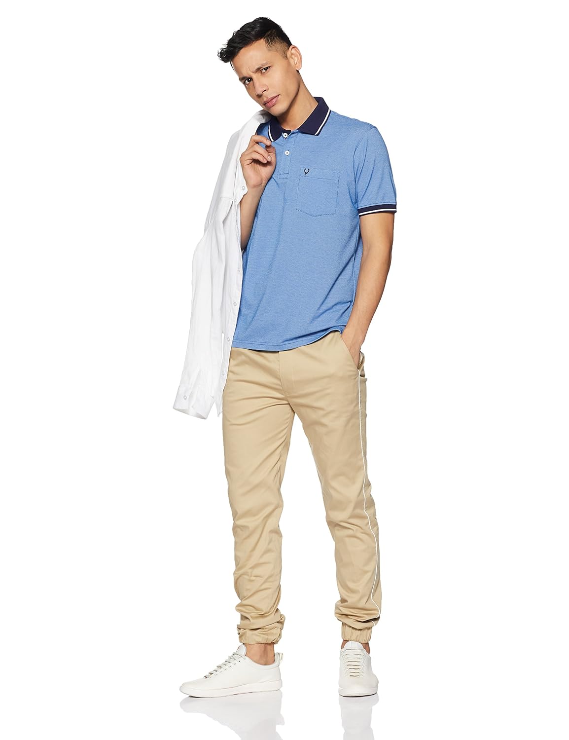 allen solly men's solid regular fit casual shirt