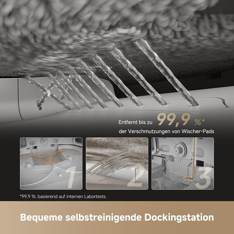 L50 Pro Ultra Saugroboter mit 8,95 cm Höhe, DuoBrush, 19.500 Pa
