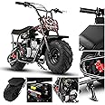 Oryxearth 105CC 4-Stroke Kids Dirt Bike, Gas Powered Off Road Mini Dirt Bike Pit Bike with Automatic Transmission and Pull Start for Kids