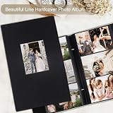 Miaikoe Photo Album 300 Pockets 4x6 Large Capacity Linen Hardcover Black view 4