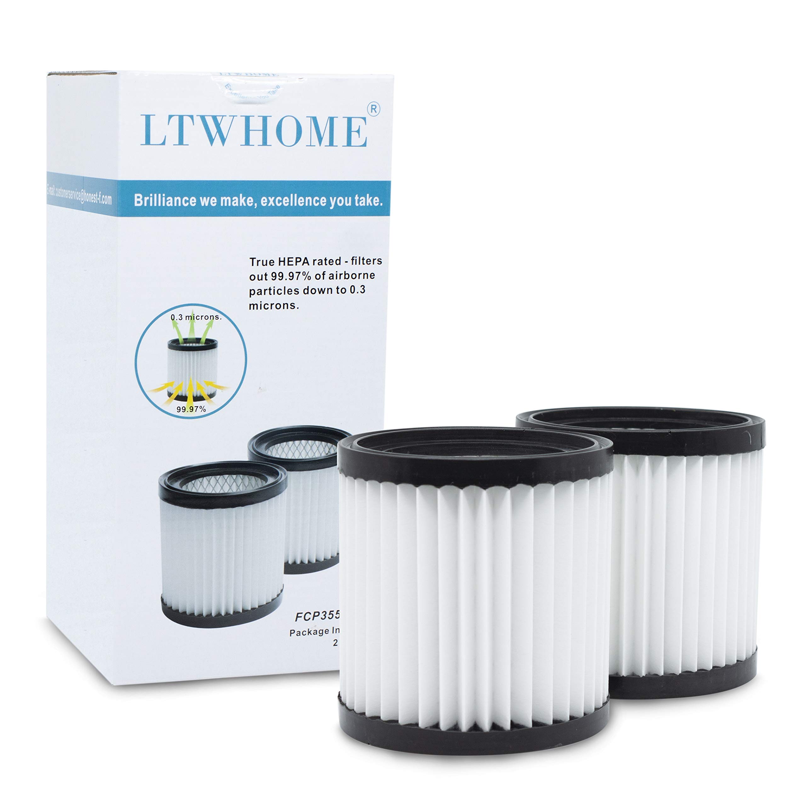 LTWHOME Replacement Ash Vacuum HEPA Filter Fit for Hearth Country Ash Vacuum FCP3552816 Part 411(Pack of 2)