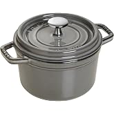 Staub Cast Iron 0.75-qt Round Cocotte - Graphite Grey, Made in France | The single-serve essential, for individual portions