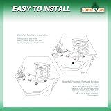 Longrun 30cm Stainless Steel Pond Waterfall Blade Kit with 7 Color LED view 7