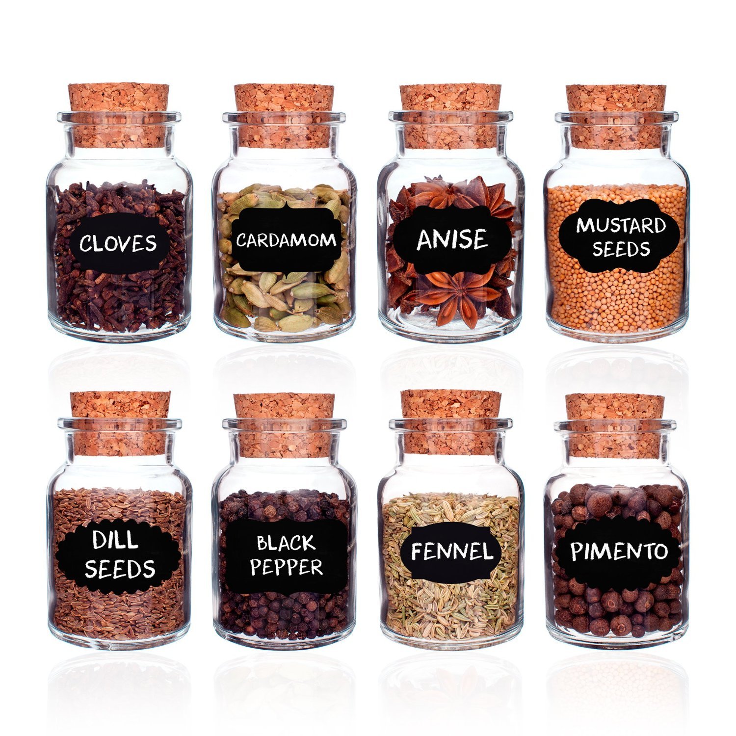 Chalkboard Labels Different Specifications Complete Bundle:156 Premium Reusable Chalkboard Stickers Decorative Label with Bonus 2 Erasable Chalk Markers for Labeling Jars,Pantry,Parties,Canister