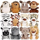 Valentine's Day Gifts for Kids Classroom, 12 Pack Small Stuffed Animals Bulk, 4.5 Inch Mini Plush Toys, Treasure Box Toys for Classroom, Party Favors for Kids, Plush Keychain, Claw Machine Prizes