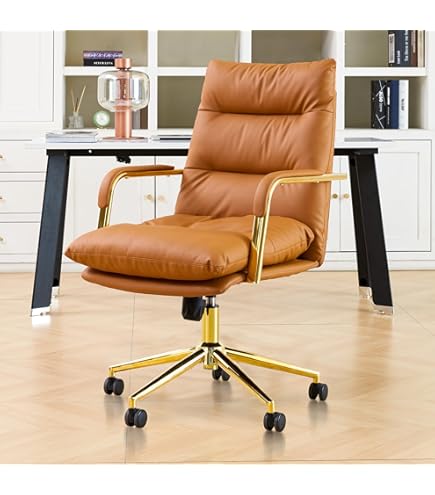 Amazon.com: dipperchair Home PU Leather Swivel Office Desk