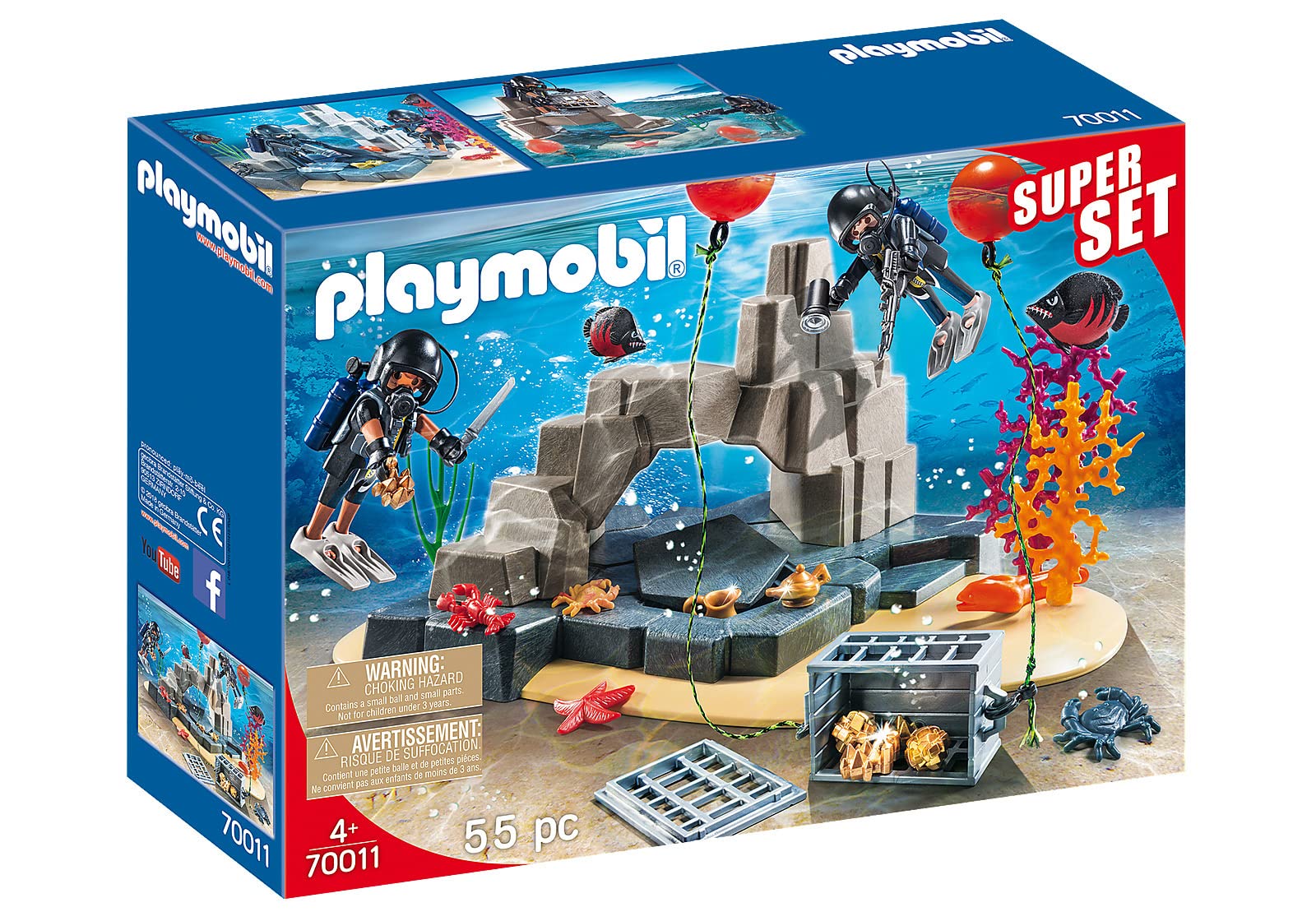Playmobil 70011 Super Set Tactical Dive Unit, Fun Imaginative Role-Play, PlaySets Suitable for Children Ages 4+