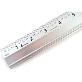 Shinwa 24" Extruded Aluminum Cutting Rule Ruler Gauge with Non slip rubber Backing 33295