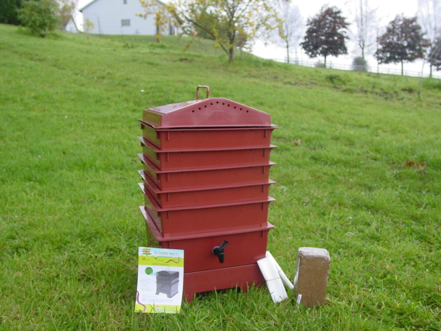 5Tray Worm Compost Bin iHutTerracotta Outdoor