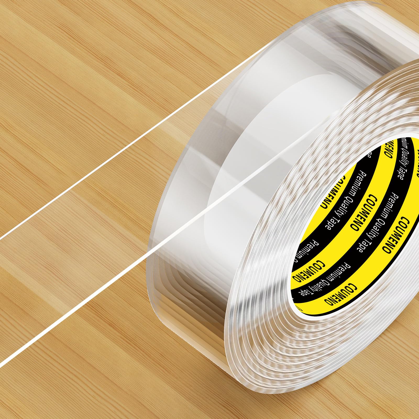 COUMENO 透明コーナー保護、家具コーナー保護対策家具保護テープ家庭用保育園幼稚園教室安全対策,長さ5m、幅20mm、厚さ2mm商品画像