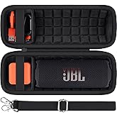 Baval Hard Portable Case Compatible With JBL Flip 7 Portable Wireless Bluetooth Waterproof Speaker(Black Case)